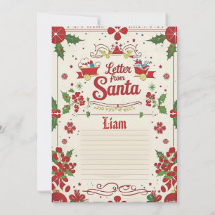 Invitation Lettre du Père Noël Officiel Noël du Pôle Nord