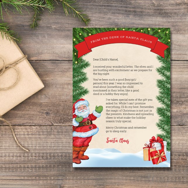 Invitation Lettre du Père Noël Personnalisée (Letter from Santa. Personalised with your child's name and details. Make your Christmas magical.)