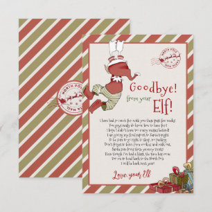 Invitation Lettre Elf "Au revoir de votre Elfe" pour Noël