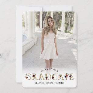 Invitation LETTRE Florale Burgundy D'OR BROUGE BROUGE BROUILL