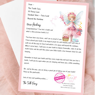 Invitation LETTRE FLORIE DENTE PERSONNALISÉE Super Mignonne