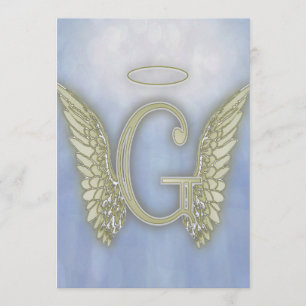 Invitation Lettre G Angel Monogramme