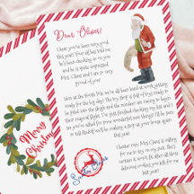 LETTRE Joyeuse Noël Père Noël Pôle Nord