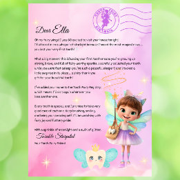 Invitation Lettre Magique Imprimable de la Fée des Dents Offi