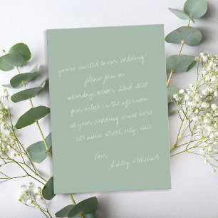 Invitation Lettre manuscrite minimaliste Mariage