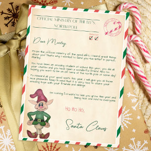 Invitation Lettre officielle mignonne de père noël pôle nord 