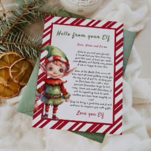 Invitation Lettre personnalisée d'Elf Christmas