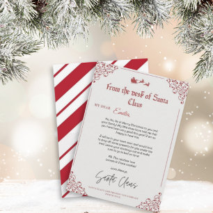 Invitation Lettre personnalisée du modèle du Père Noël