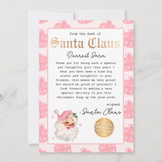 Invitation Lettre personnalisée du Modèle Père Noël