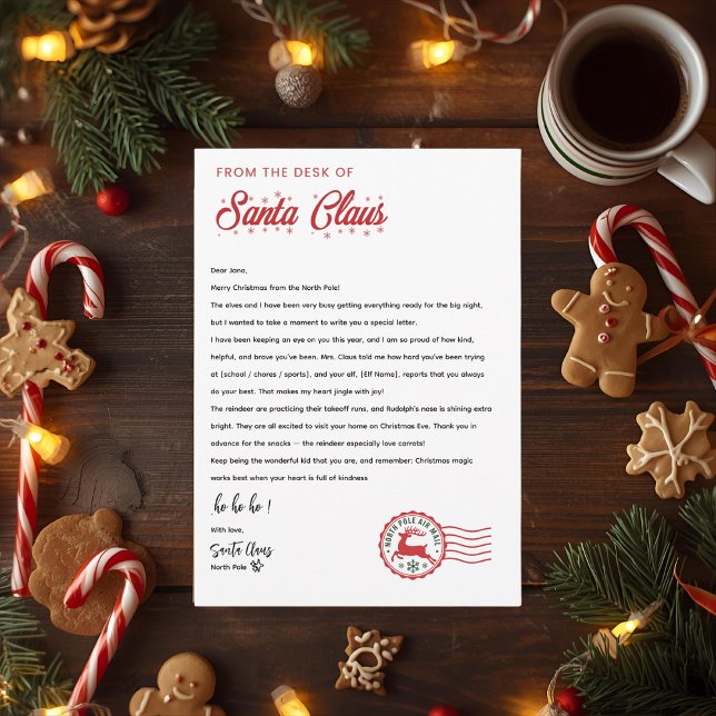 Invitation Lettre personnalisée du Père Noël | Pôle Nord  (Créateur téléchargé)