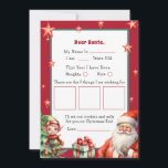 Invitation Lettre personnalisée pour Père Noël et Elf<br><div class="desc">Lettre personnalisée pour le Père Noël. Donnez à votre enfant cette année une lettre spéciale,  mignonne pour Père Noël. Collection : https://www.zazzle.com/collections/love_christmas_collection-119212194434211063</div>