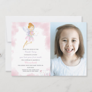 Invitation Lettre poilue rose avec photo