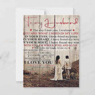Invitation Lettre pour lui Cadeau cool pour mon mari