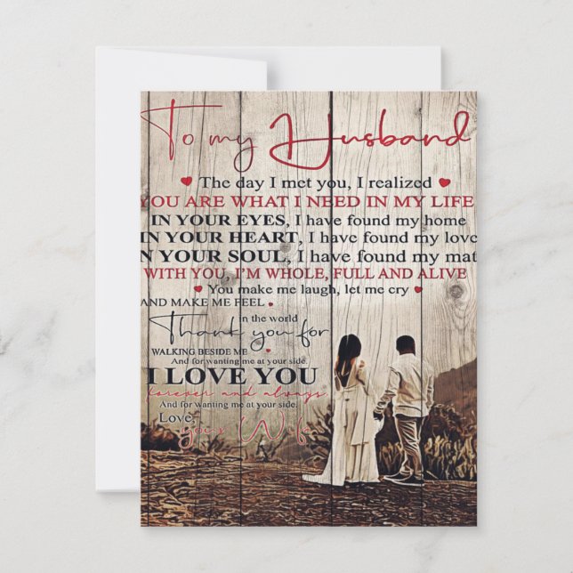 Invitation Lettre pour lui | Cadeau cool pour mon mari (Devant)