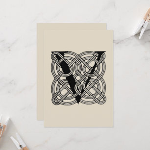 Invitation Lettre V Monogramme Impression de nœud celtique vi