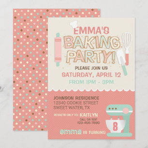 Invitation Lettres de biscuits de la fête de la boulangerie A
