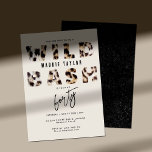Invitation Lettres de fourrure Leopard Wild Bash 40e fête d'a<br><div class="desc">Un modèle moderne,  élégant et chic de 40ème soirée sur le thème "Let's Get Wild",  avec typographie moderne et lettres-blocs recouvertes de fourrure de léopard (c'est un effet numérique). Un beau choix pour une jeune femme à trente ans.</div>