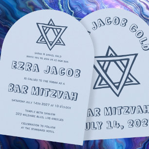 Invitation LETTRES DE LA LIGNE STAR Arch Custom Bar Mitzvah