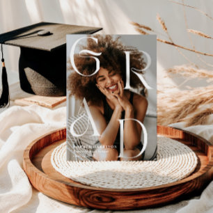 Invitation Lettres empilées graduées Typographie Graduation