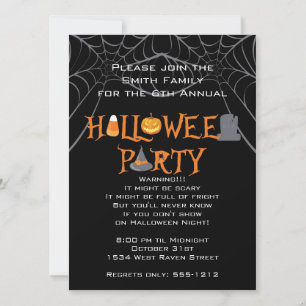 Invitation Lettres Iconiques Du Parti Halloween