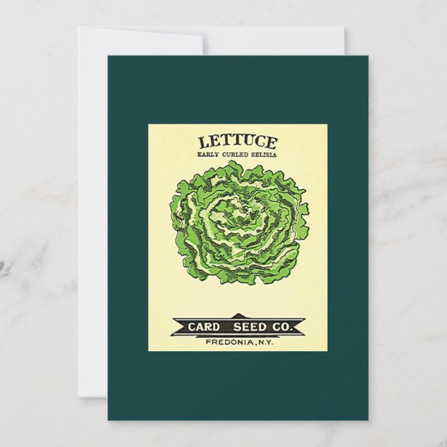 Invitation Lettuce Seeds Card Seed Company (Devant)