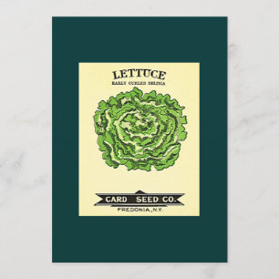 Invitation Lettuce Seeds Card Seed Company
