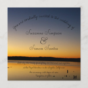 Invitation Lever de soleil sur le lac Mariage