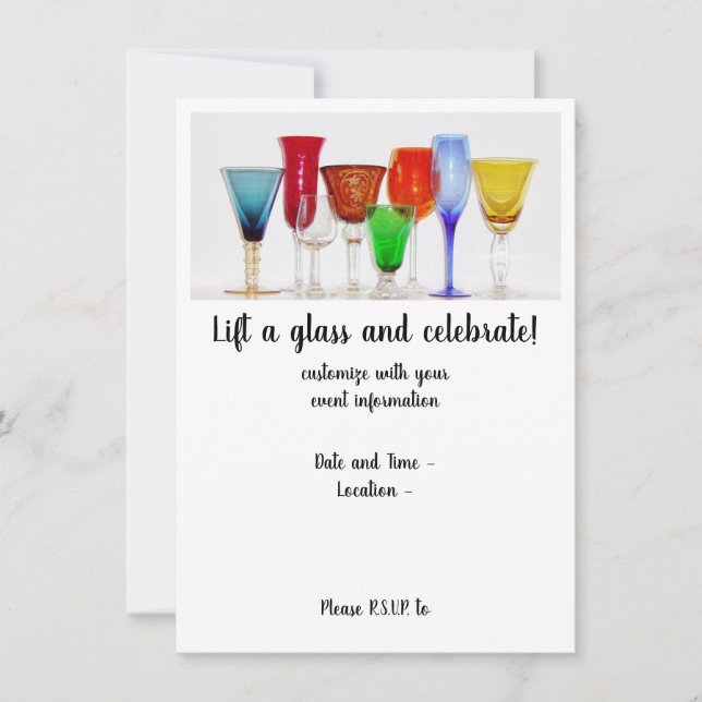 Invitation "Levez votre verre" (Devant)
