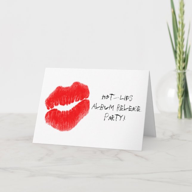 Invitation Lèvres chaudes rouges I (Devant)