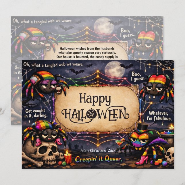Invitation 🕷️🌈LGBT Creepin’ Ça Déborde de Fierté  (Devant / Derrière)