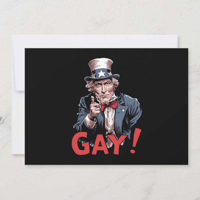 Invitation LGBT Gay Ally Pride Mois drôle (Devant)