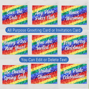 Invitation LGBT LGBTQ Texte personnalisé tout usage