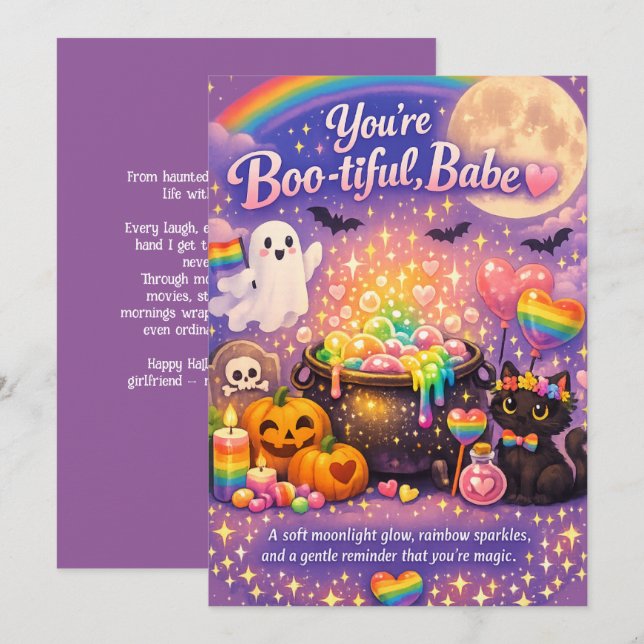 Invitation 🎃🌈 LGBT Pour Ma Belle Dame  (Devant / Derrière)