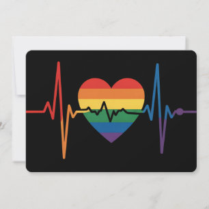 Invitation LGBTQ Heartbeats Heartbeats Pride Gay Lesbian Tran