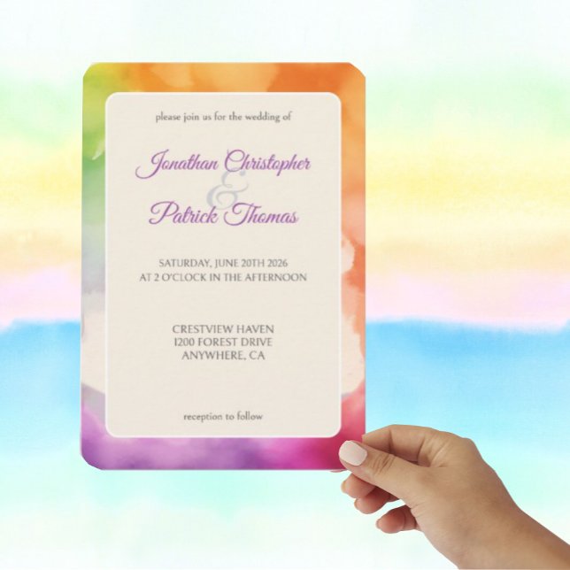 Invitation LGBTQ Pride Mariage L'amour est l'amour arc-en-cie (Créateur téléchargé)