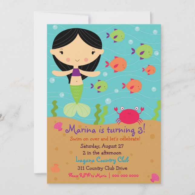 Invitation LGC| Merry Mermaid| Brunette (Devant)