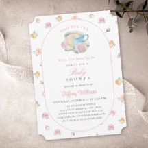 L'heure du thé Élégant rose blush floral Baby Show