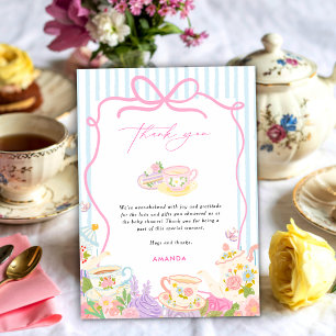 Invitation L'heure du thé Théières et tasses shower bébé