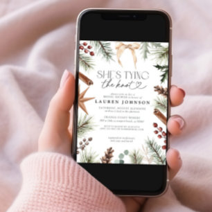 Invitation L'hiver, elle noue la Fête des mariées de la ceint