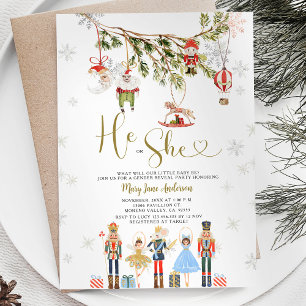 Invitation L'hiver Ornement de Noël Il ou Elle Révélation de 