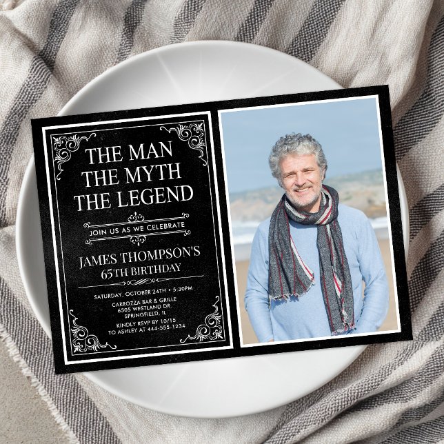 Invitation L'Homme La Légende 65e Anniversaire (Créateur téléchargé)