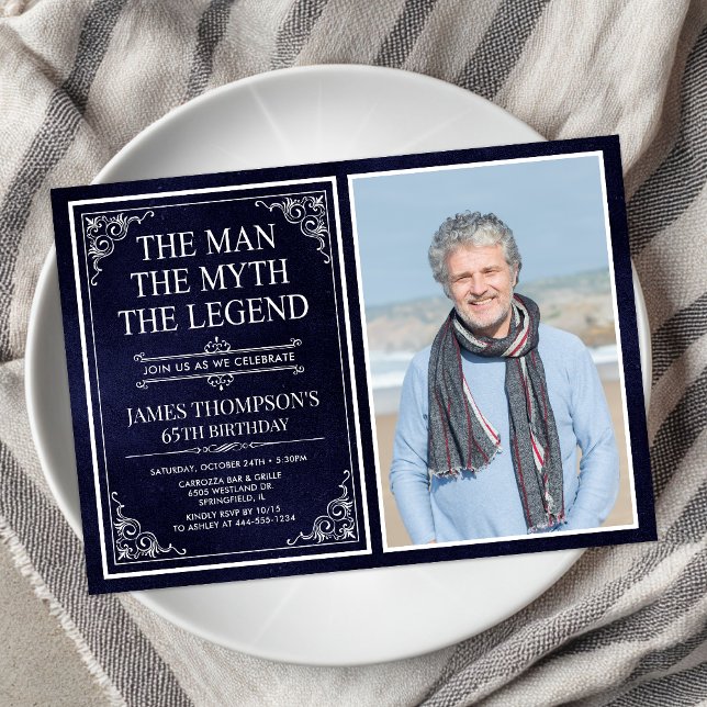 Invitation L'Homme La Légende 65e Anniversaire (Créateur téléchargé)