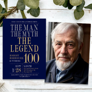 Invitation L'Homme La Légende La Légende Surprise 100 Anniver