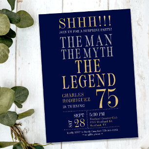 Invitation L'Homme La Légende La Légende Surprise 75e Anniver