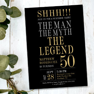 Invitation L'Homme La Légende La Surprise De 50 Ans