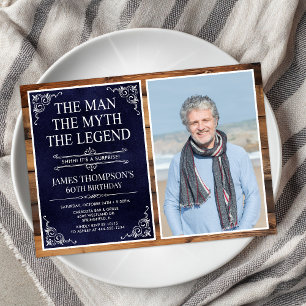Invitation L'Homme La Légende La Surprise de 60 ans