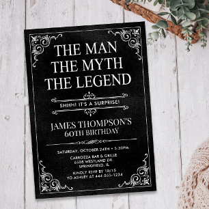 Invitation L'Homme La Légende La Surprise de 60 ans