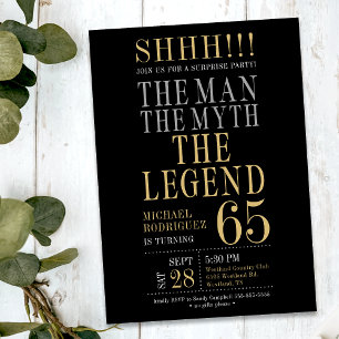 Invitation L'Homme La Légende La Surprise de 65 ans