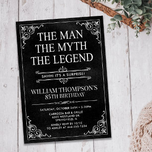 Invitation L'Homme La Légende La Surprise de 85 ans