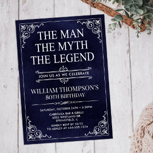 Invitation L'Homme La Légende Le Mythe 80e Anniversaire
